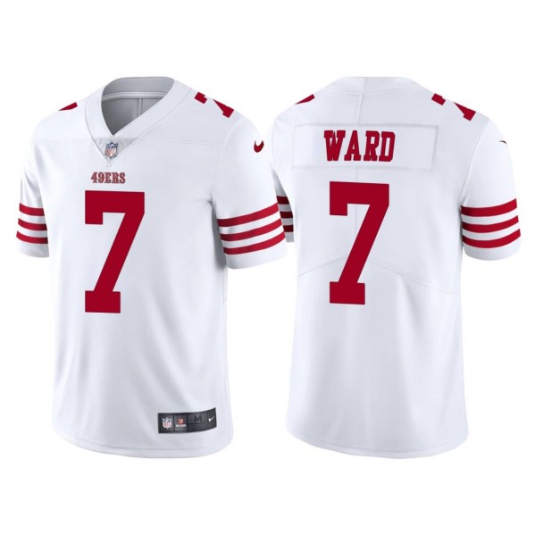 Men's San Francisco 49ers #7 Charvarius Ward White Vapor Untouchable Limited Stitched Baseball Jersey Men's San Francisco 49ers #7 Charvarius Ward White Vapor Untouchable Limited Stitched Baseball Jersey
